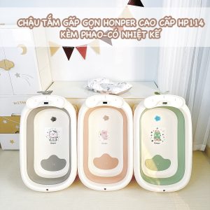 Chậu tắm gấp gọn cao cấp kèm phao