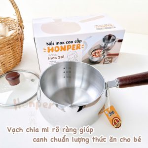 Nồi inox Honper cao cấp size 12cm