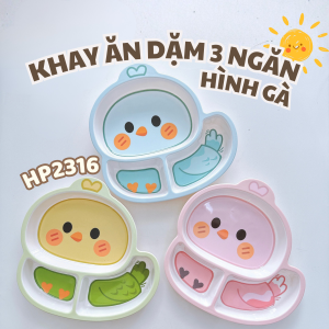 Khay Ăn Dặm 3 Ngăn Hình Gà - HP2316