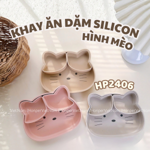 Khay Ăn Dặm Silicon Hình Mèo - HP236