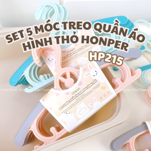Set 5 Móc Treo Quần Áo Hình Thỏ Honper - HP 215